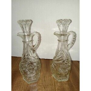 American Glass Cruets Vintage Decanter